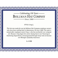Greg L. Fedora - Exclusive-Bollman Hat Company Best