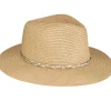 Metallic Braid Straw Fedora-David & Young Hot