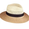 Mixed Straw Braided Fedora-David & Young Fashion