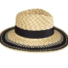 Multi Marled Straw Fedora-David & Young Sale